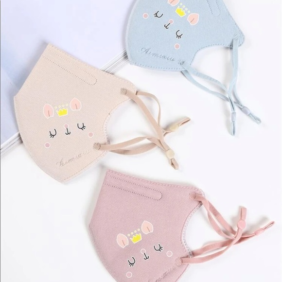 3 pcs toddlers cartoon graphic face mask - Picture 5 of 5